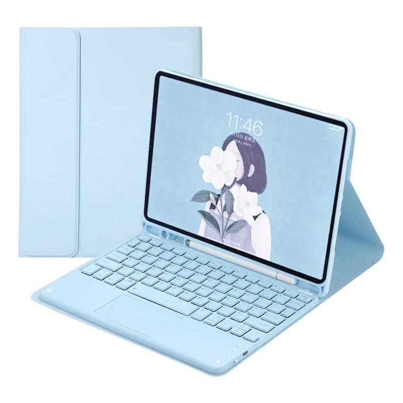 Для iPad 10-го поколения Чехол-клавиатура с тачпадом Pro 11 2024 Air 6 5 4 10,9 дюйма 10,2 7 8 9-го Air 3 Pro 10,5 Складная Smart Cover Funda