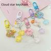 513 Ice Transparent Star Keychain – Cute Cartoon Charm for Students & Girlfriends
