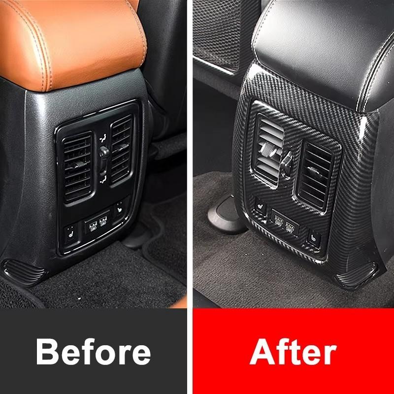 For Jeep Grand Cherokee 2011-2014 2015 2016 - ABS Rear AC Condition Outlet Vent Cover Trims Armrest Box Anti Kick Board