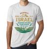 Men’s Vintage Tee Shirt Graphic T Shirt Mountain Explorer Israel Vintage White