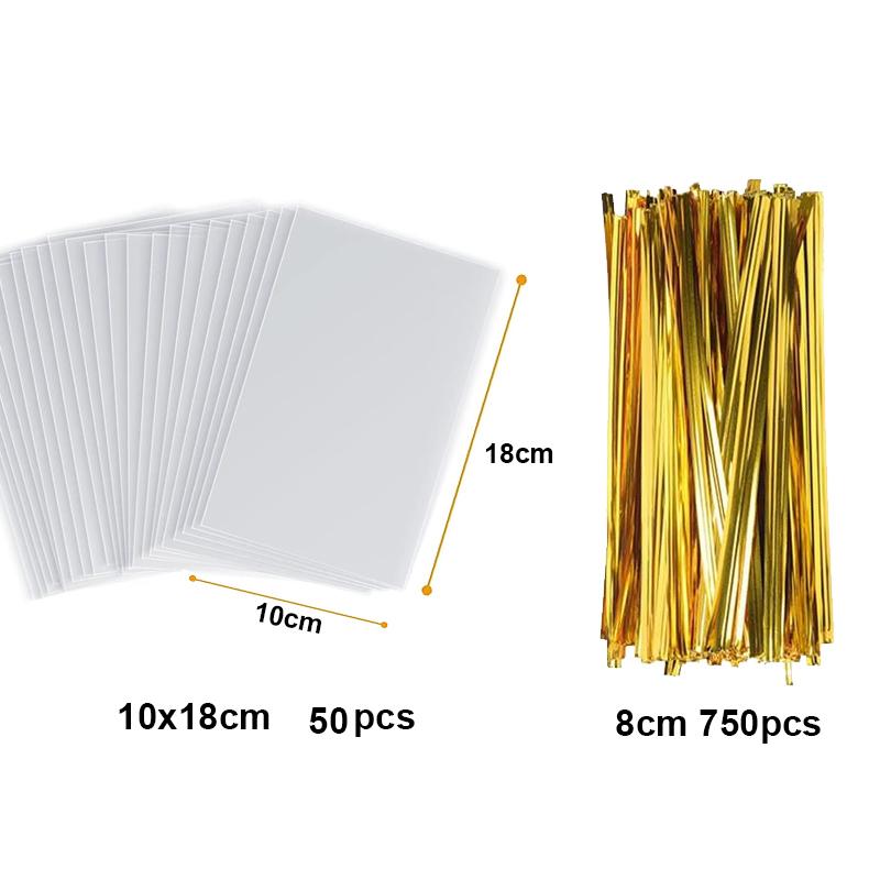 50/100 шт. прозрачные целлофановые пакеты, прозрачные полиэтиленовые пакеты OPP, леденцы на палочке, печенье, пакеты для подарочной упаковки, принадлежности для выпечки для вечеринок