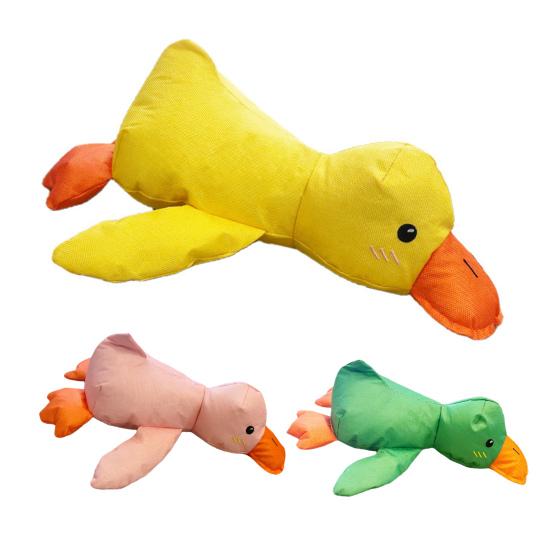 Игрушка для жевания утки для собак, снятие скуки и стресса, интерактивная игрушка для домашних животных из ткани Оксфорд, успокаивающая плюшевая игрушка для утки с пищалкой для щенков, товары для животных