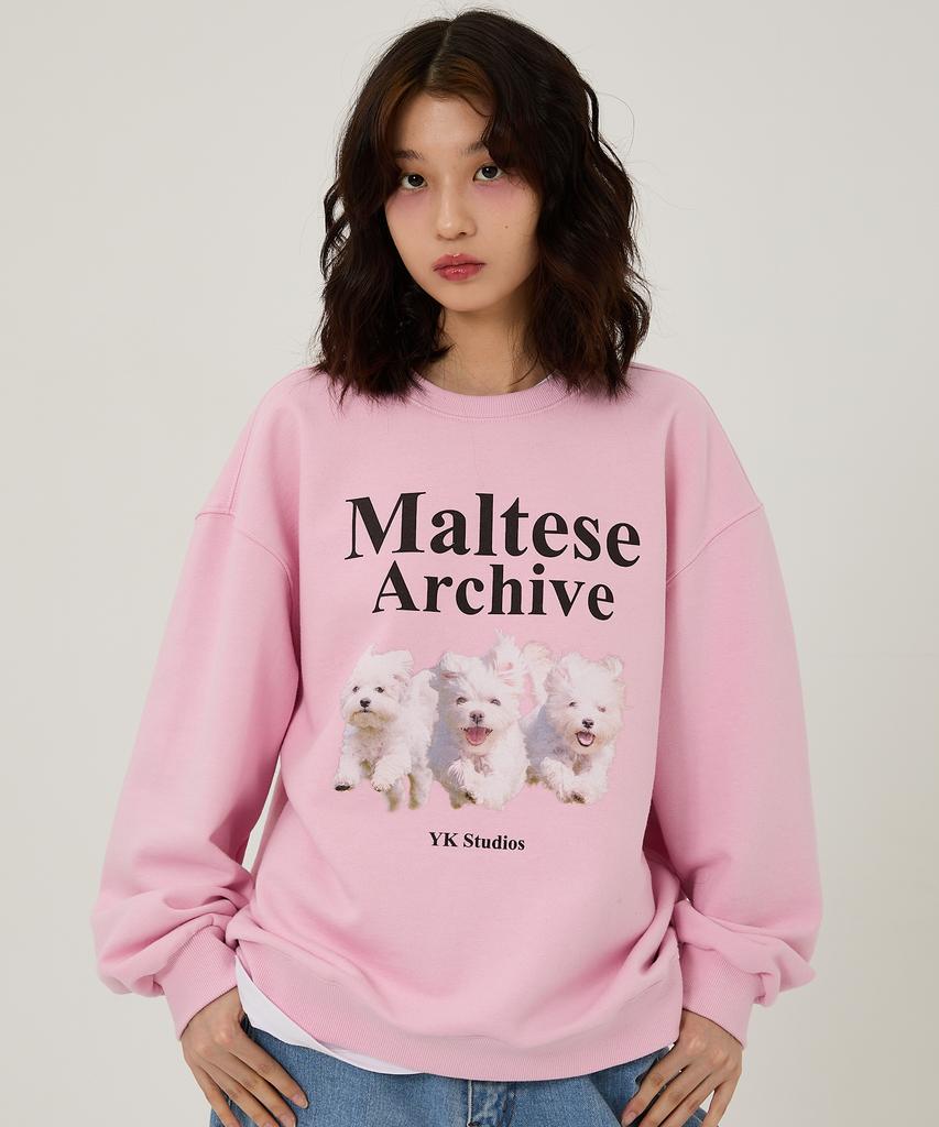 WAIKEI Maltese Archive Sweatshirt Light Pink