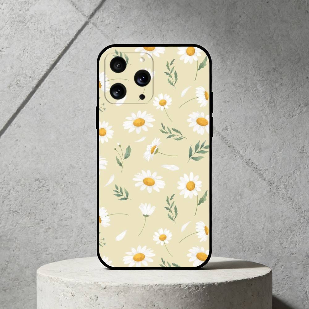 F-flowers and plants Phone Case For iPhone 17,16,15,14,13,12,11 Plus,Pro Max,SE4Soft Silicone Black Cover
