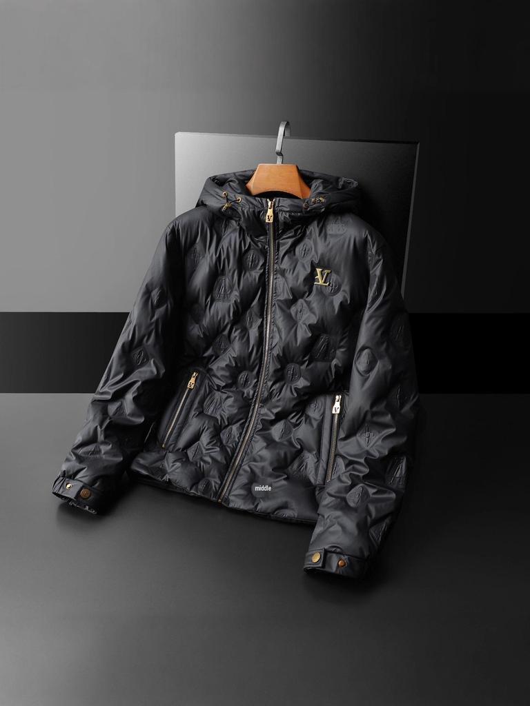 Мужская роскошная пуховая куртка с капюшоном - Европейская высококачественная 90% белый утиный пух Зимнее пальто