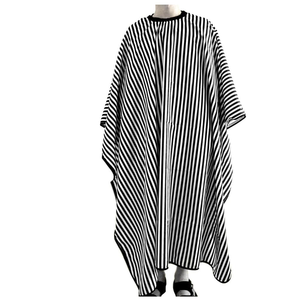 2025 Новый Домашний Декор Регулируемый Черно-Белый Полосатый Парикмахерский Пеньюар для Стрижки Волос Парикмахерская Накидка Без Рукавов Парикмахерский Аксессуар