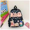 Stylish Capybara Cartoon School Bag For Kids With Comfortable Padded Straps