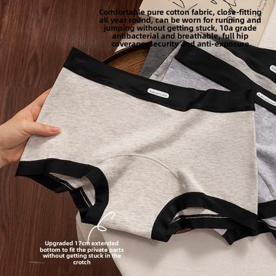 Женские новые удобные хлопковые трусы-слипы с высокой эластичностью, удобные, с плоским углом на бедрах, для весны и осени