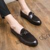 Korean Version of Doudou Shoes Versatile Breathable Casual Men's Trend Small Leather Shoes British Style One Pedal Lazy Loafers Shoes