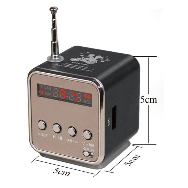 Портативная мини Bluetooth-колонка TD-V26 с экраном, FM-радио, MP3-плеером, поддержка TF-карты, для ноутбука, телефона