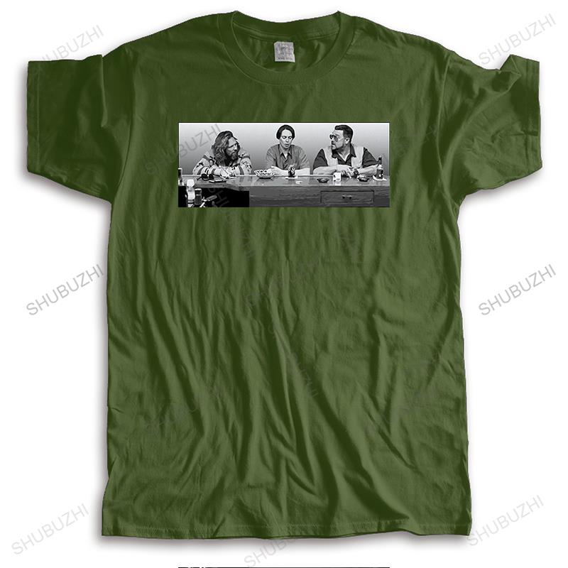 Fashion Brand T Shirt Unisexs Crew Neck Tees The Dude At The Bar Big Lebowski Cult Fim Movie Summer Male Short Sleeve Tshirt