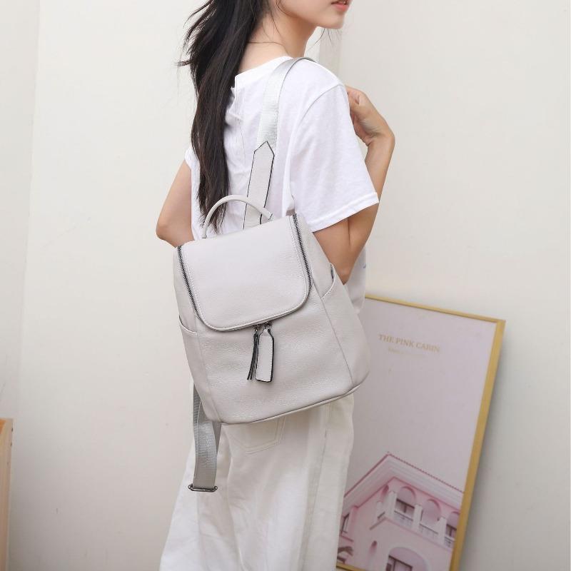 Натуральная кожа рюкзак женская сумка дорожная сумка модная студенческая школьная сумка большой емкости