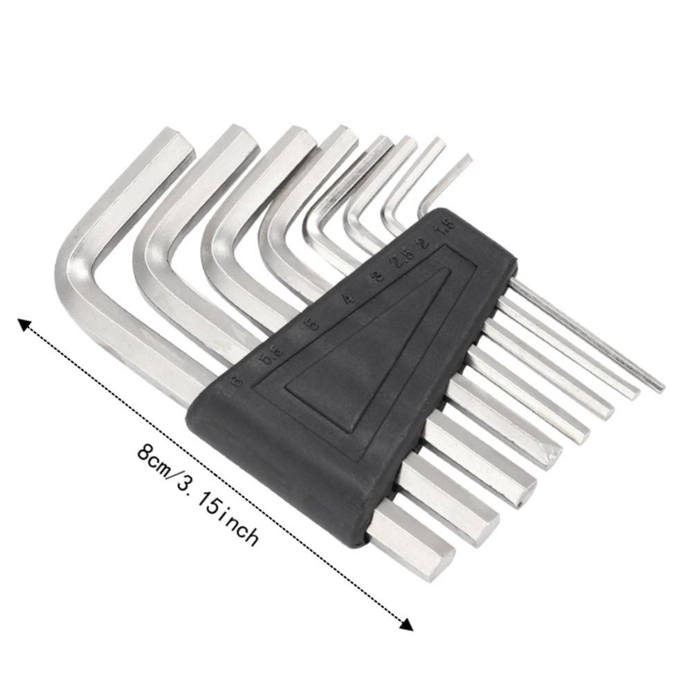 16PCS 1.5-6mm Hex Key Set Silver Hex Wrench Set Allen Key Wrench Set For For instrument repair
