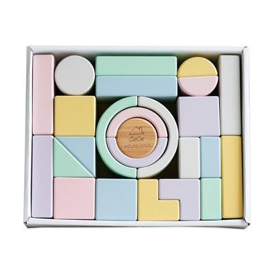 Edute Строительные блоки COCO Coco Blocks, Деревянные игрушки, Развивающие игрушки, 1 год, 2 года, 3 года, Деревянные звуковые строительные блоки, Miki Buildi