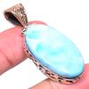 Подвеска Natural Republic Larimar из цельного стерлингового серебра 925 пробы в тон 2,05 дюйма e1d33