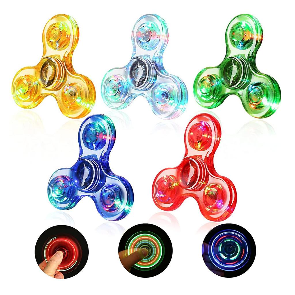 Светящийся светодиодный спиннер Fidget Spinner Hand Top Spinners светится в темноте EDC Figet Spiner Finger Stress Relief