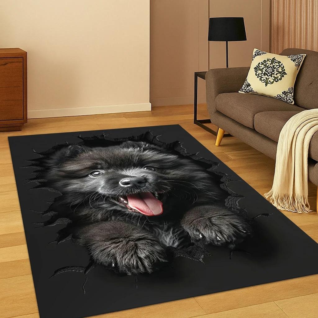3D Милый Пес Хаски Самоед Мультяшный Ковер Коврик для Спальни Гостиной Дивана Придверный Коврик Кухонный Декор Ковер Ковры для Гостиной