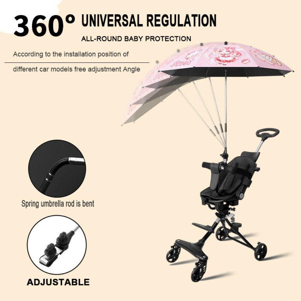 Universal Canopy Cover Baby Stroller Folding Umbrella Pram Umbrella Sun Shade Canopy Baby Parasol