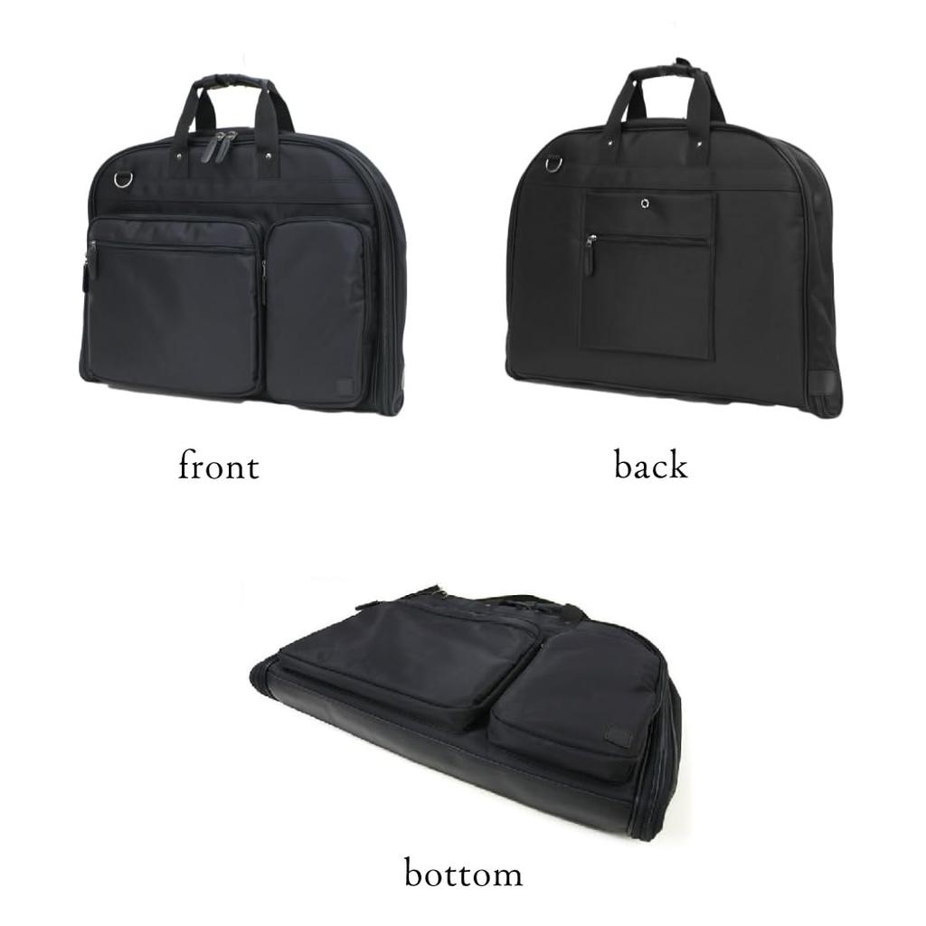 SAND GLASS Garment Bag Case Garment Case Suit Bag Business Bag 2way Multifunctional Large 3G05 [Garment Men's Carry-on Capacity] (Black)