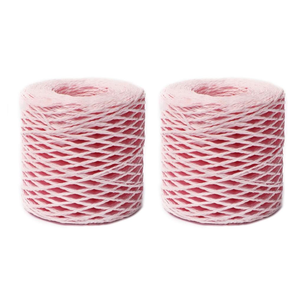 Raffia Straw Yarn DIY Knitting Material for Women Girls Cotton Raffia Yarn Crochet Summer Sun Hat Yarn Seabeach Bag Yarn