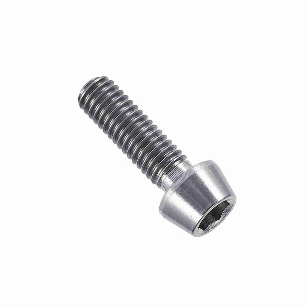 Конический болт из титанового сплава для велосипеда с шайбой для горного велосипеда(серебро/М6х20)