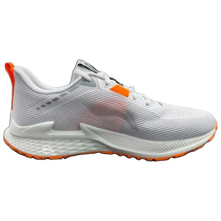 Li Ning Амортизирующие Нескользящие Износостойкие Низкие Повседневные Беговые Кроссовки Женские Бело-Оранжевые ARBU004-1