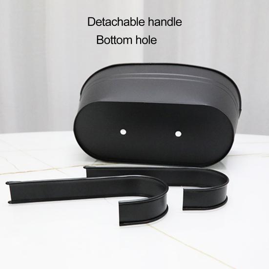 Metal Iron Hanging Flower Pot Outdoor Balcony Rail Bucket Planter with Detachable Hook Fence Garden Decor for Herbs Vegetables Flowers