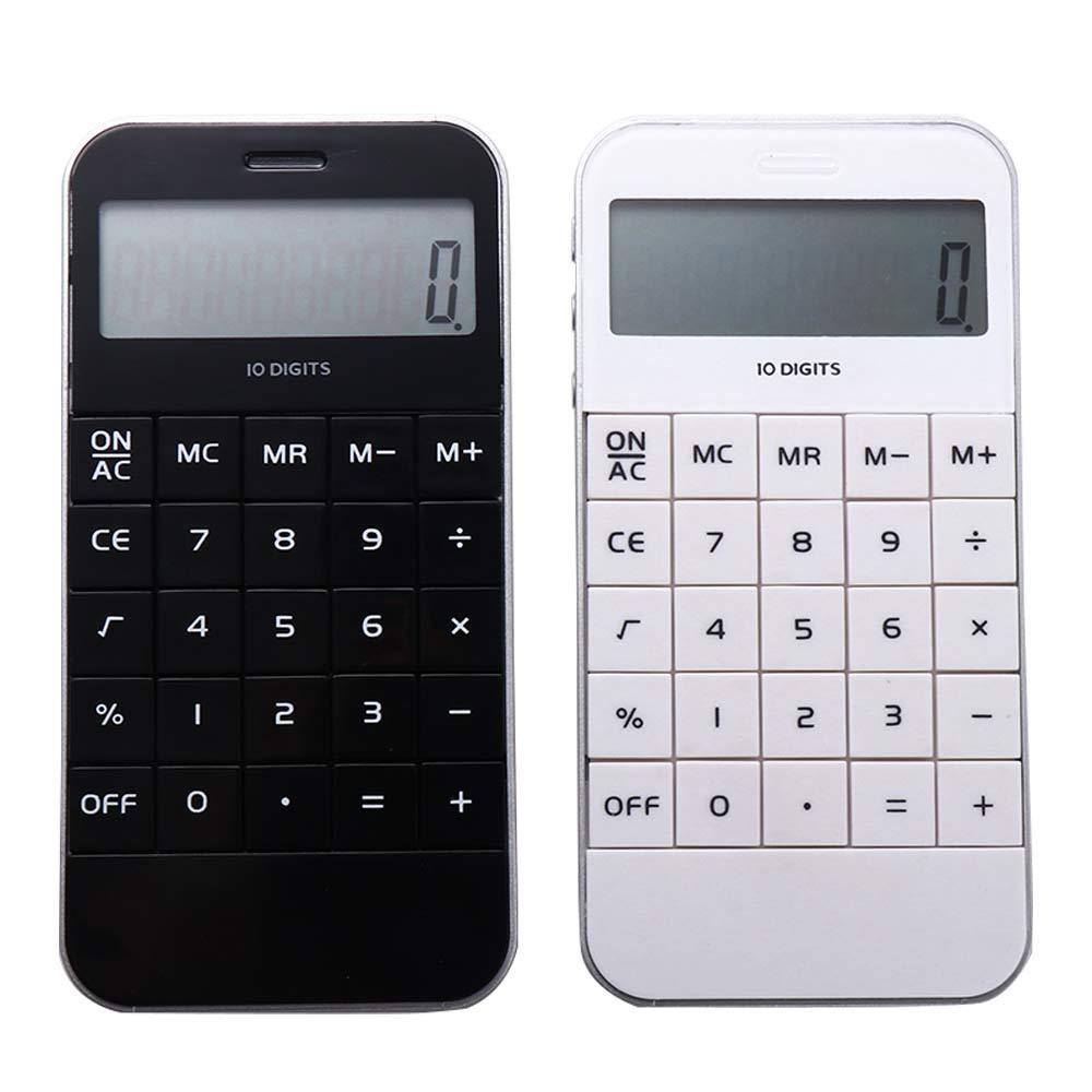 Mini School Cheap Promotional Universal Pocket Digit Calculator Electronic White Black