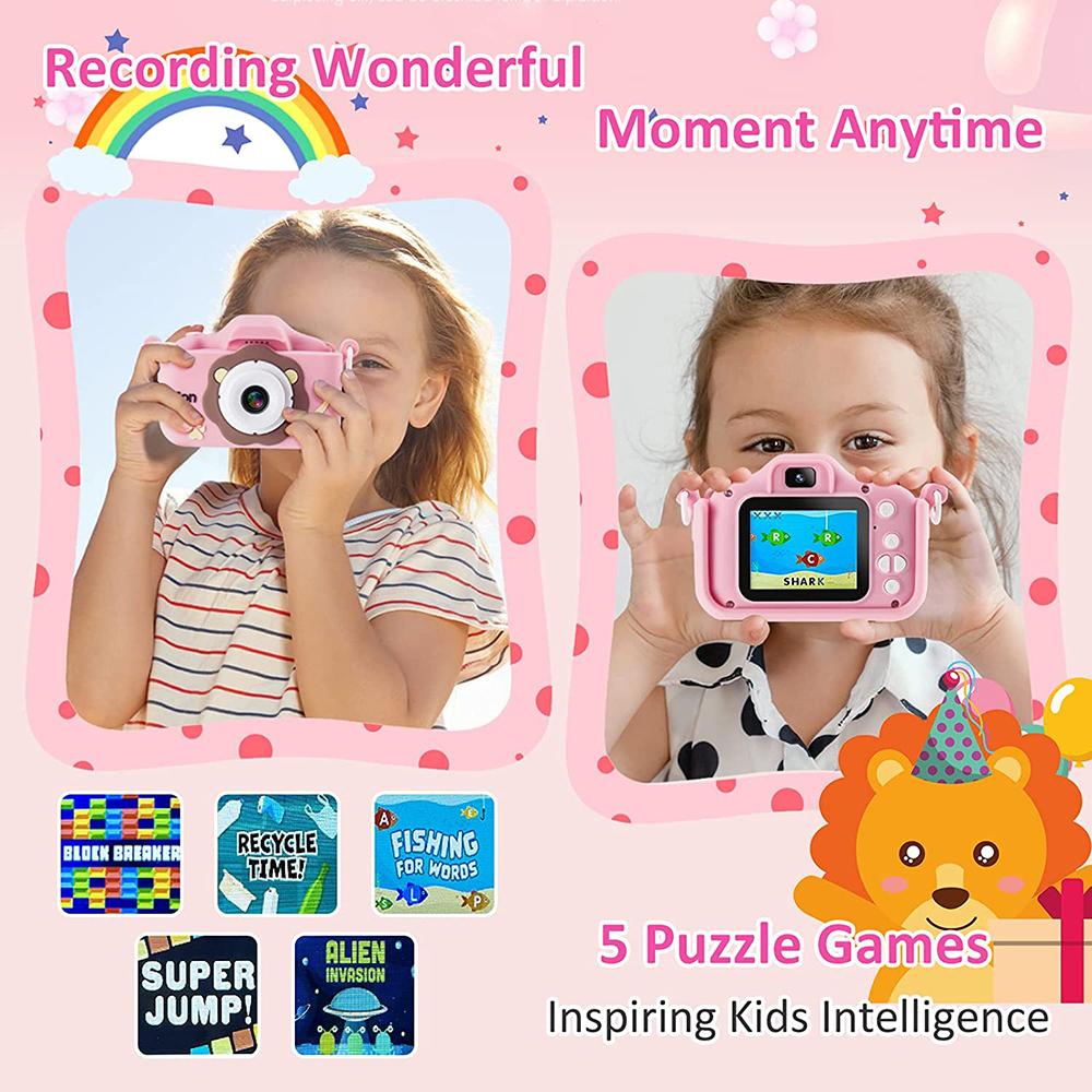 Детские мини-камеры с героями мультфильмов, 40-мегапиксельный HD-экран, развивающие детские игрушки, портативный цифровой фоторегистратор для мальчиков и девочек, подарок на Рождество и день рождения