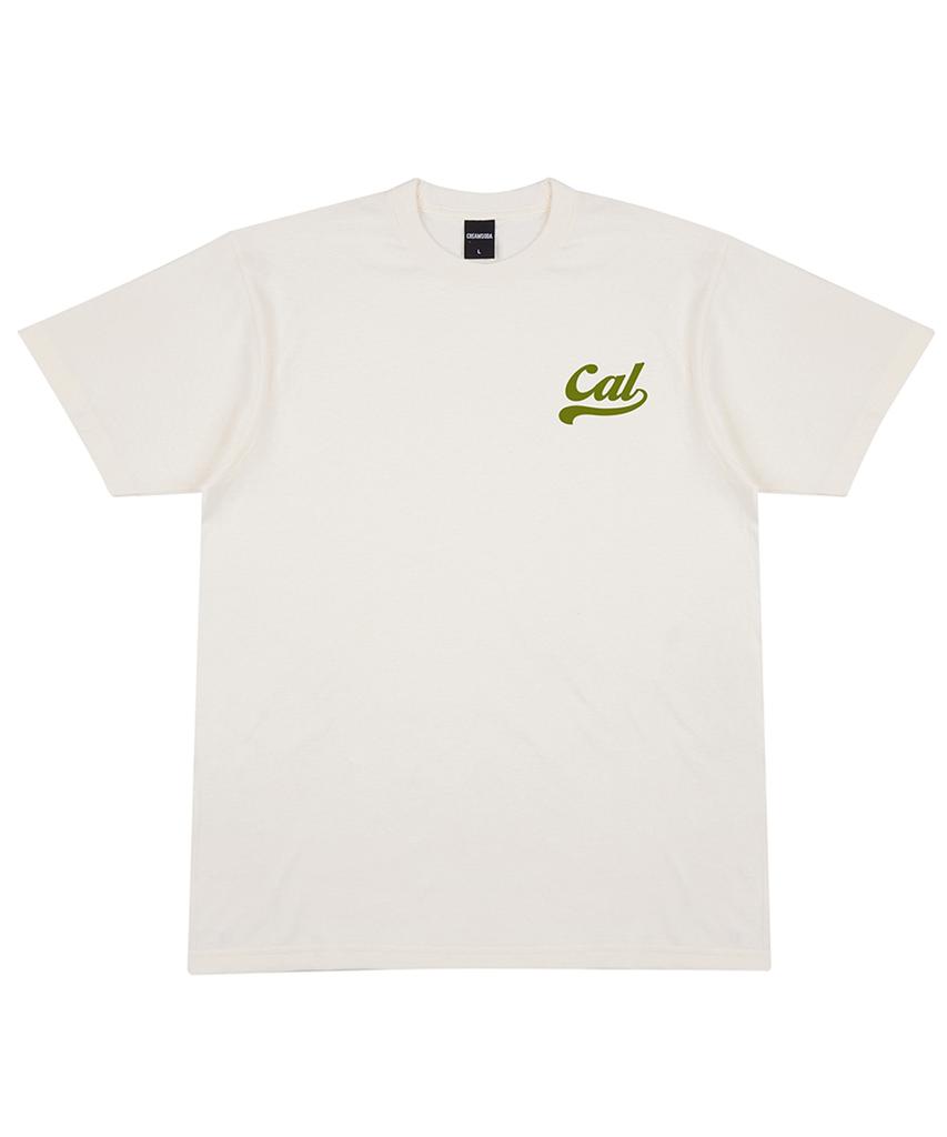 Футболка с коротким рукавом CREAM SODA LAB Cali Logo Цвет: Слоновая кость/Зеленый