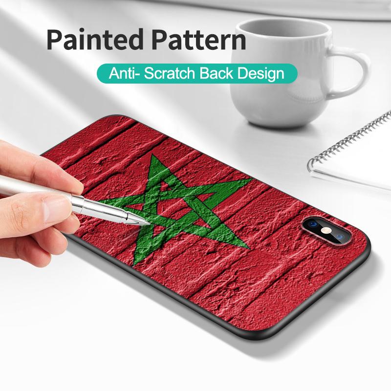 Черный чехол из ТПУ для ZTE Blade A3 A5 A7 2019 2020 A31 A51 A71 A7S V2020 L210 L8 smart vita 2022 v30 марокканский флаг Марокко