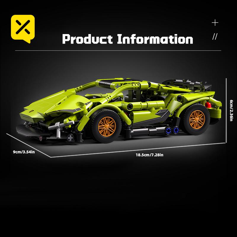 Набор строительных блоков ToylinX Технический гоночный автомобиль 321 деталь Спортивный автомобиль Модель для сборки своими руками Игрушечные машинки для мальчика Подарок на день рождения