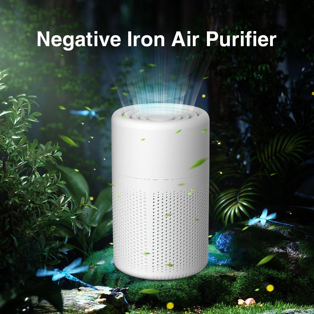Desktop Air Purifier Smoke Odor Negative Ion Generator Household HEPA Air Purifier Purifying Air Formaldehyde for Car and Room