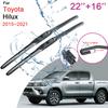 Передние стеклоочистители для Toyota Hilux 2015 2016 ~ Резиновые Бескаркасные Бесшумные Аксессуары Наклейки для Очистки от Снега
