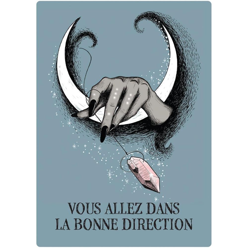 Crystal Ball Oracle Cards - 13 Card Divination 10.4*7.3cm, French Edition Le Petit Oracle De La Boule De Cristal