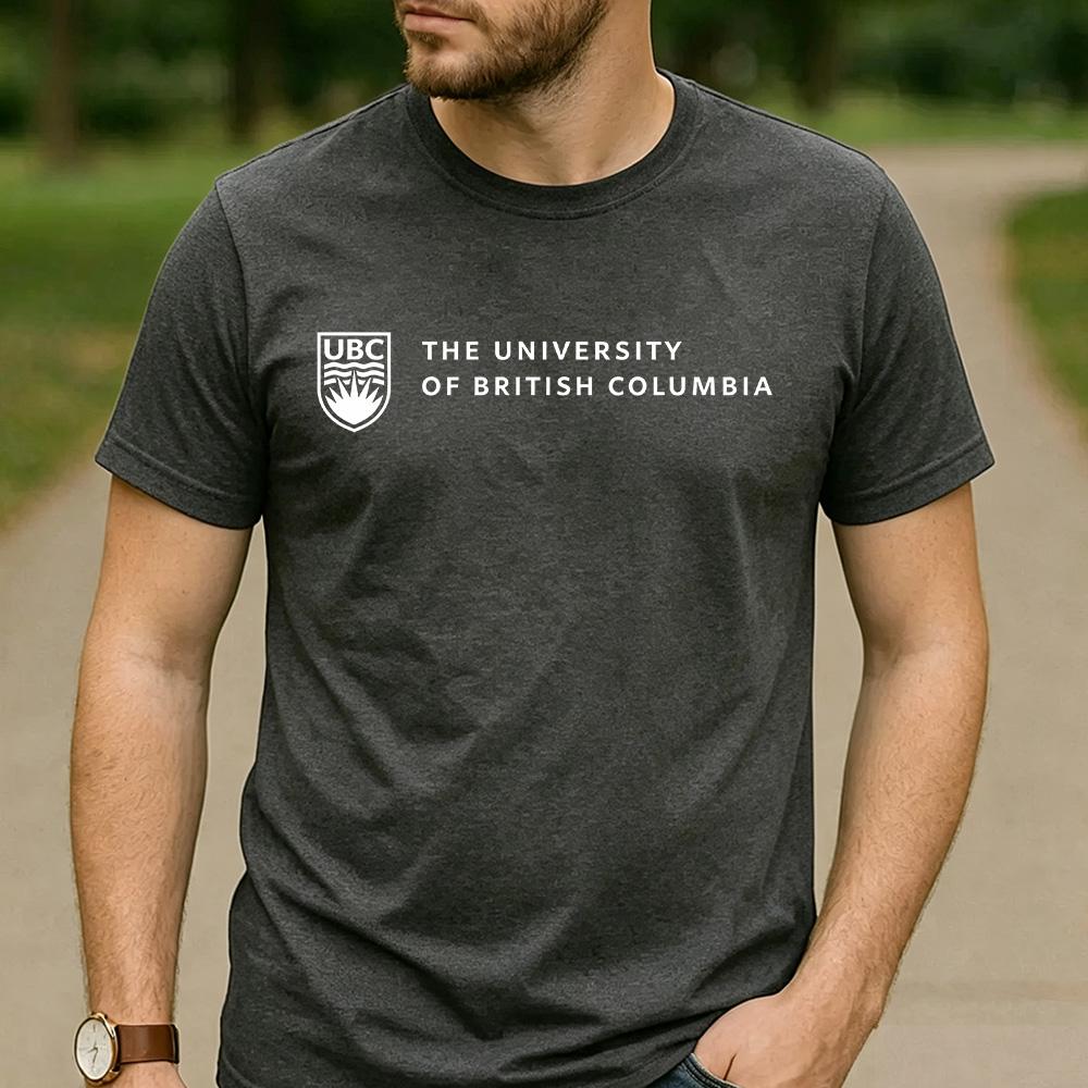 Vintage Retro The University of British Columbia Logo Cotton Graphic T Shirt Unisex Short Sleeve Alumni Graduate Holiday Tee