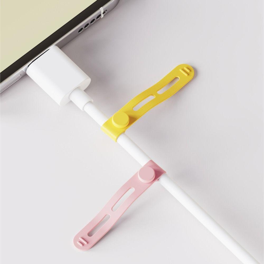 10Pcs Silicone Cable Organizer Line Storge Silicone Cable Ties Earphone USB Cable Mouse