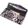 Women's Textured Wallet Made of Genuine Leather with Snake Embossing CANPELLINI 21692 Multicolored