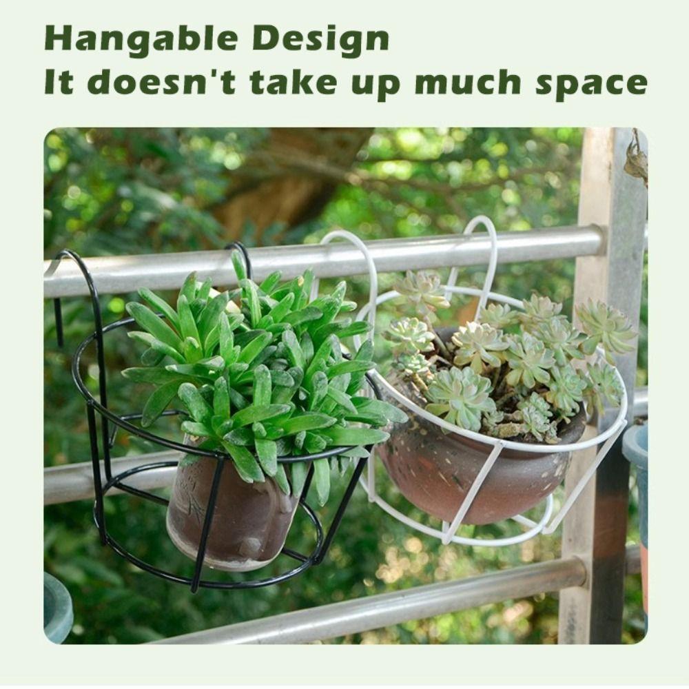 Round Flower Pot Holder Hanging Type Potted Plant Storage Rack Flower Pot Stand  Garden