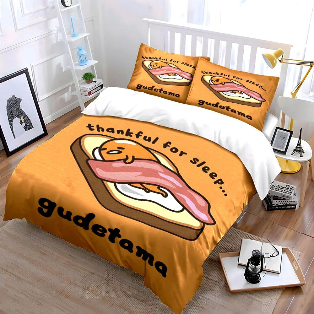 Egg on toast design. Bedding sets Duvet cover sets Duvet covers Pillowcases(1 * Duvet Cover 2 * Pillowcases without duvet insert)