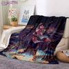 Gamer Blanket  Genshin Impact Blanket Sofa Bed Living Room Warm Travel Blanket Air Conditioning Blanket