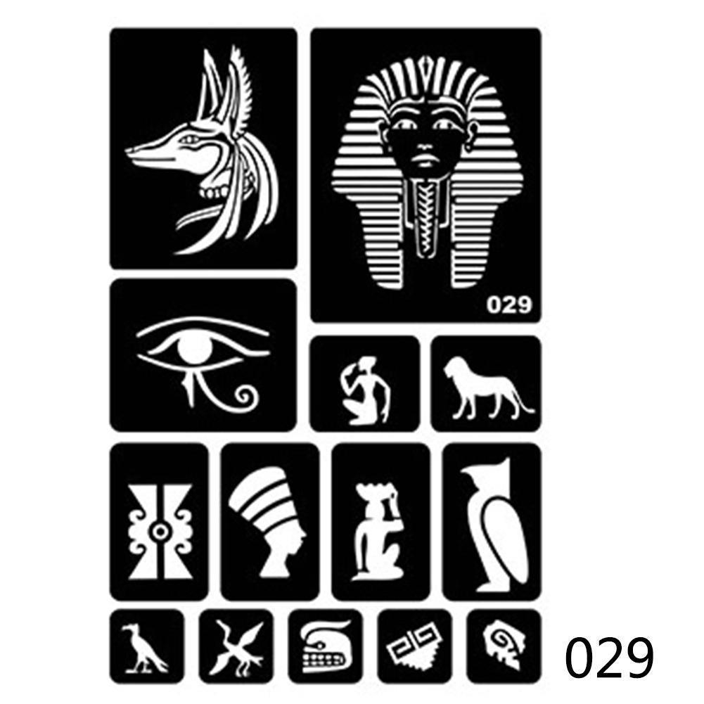 40 стилей, маленькие трафареты для татуировок с аэрографом для женщин и детей, шаблон для рисования, трафарет для татуировки хной для рисования, блестящие татуировки