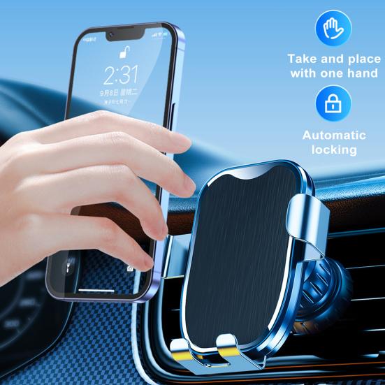 Универсальный автомобильный держатель для телефона, вращение на 360 градусов, противоскользящий, стабильный, работает одной рукой, гравитационное вентиляционное отверстие, автомобильная подставка для телефона
