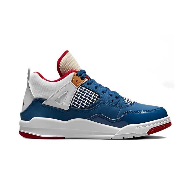 Детские кроссовки Air Jordan 4 Retro PS Messy Room Синий Французско-Синий Белый DR6953-400