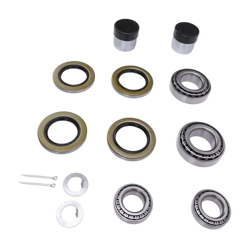 2 Sets Trailer Wheel Hub Bearing Kit with Bearing Protectors 25520 LM67010 for 1 1 4in and 1 3 4in 5200lbs Axle Spindles