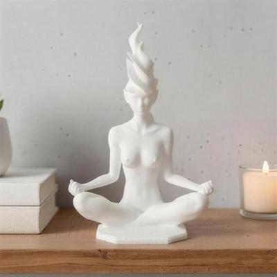 Статуэтка Медитирующей Богини 3D-печать Сидящая Богиня Природы Скульптура Духовная Фигурка для Дома Комнаты Сада Декор