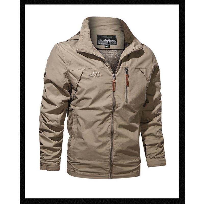 Autumn and Winter New Men's Fashion Jacket Hooded Windbreaker Outdoor Casual Jacket Coat