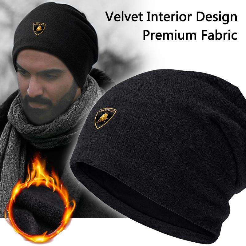 Регулируемая шапка с логотипом автомобиля, высококачественная, с плюшевой подкладкой, зимняя шапка для Lamborghini Urus Huracan Aventador, премиальные автомобильные аксессуары