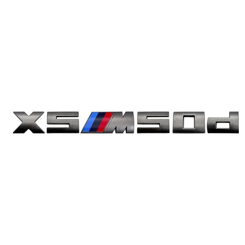 7.3cm for M logo new gray ABS letter sticker trunk badge For BMW X3 M40D 40I X4 M40D X5 M50D 50I X6 M50D 50I X7 M50D 50I DA9