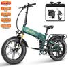 Electric Bike Foldable Vitilan 20" 1200W Peak Motor City Ebike 48V 20AH Max Range 100Km 8 Speed APP Connection I7 Pro